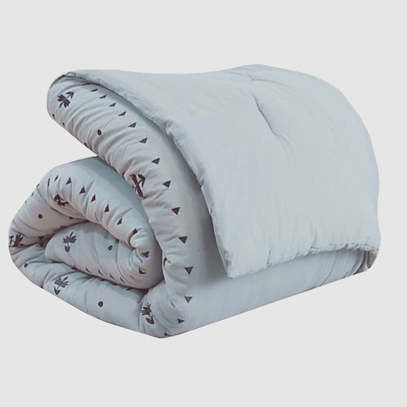 SOLD❗ KING Wild Sage Alana COMFORTER SET -Light Blue Embroidered Geo pattern - Picture 3 of 9